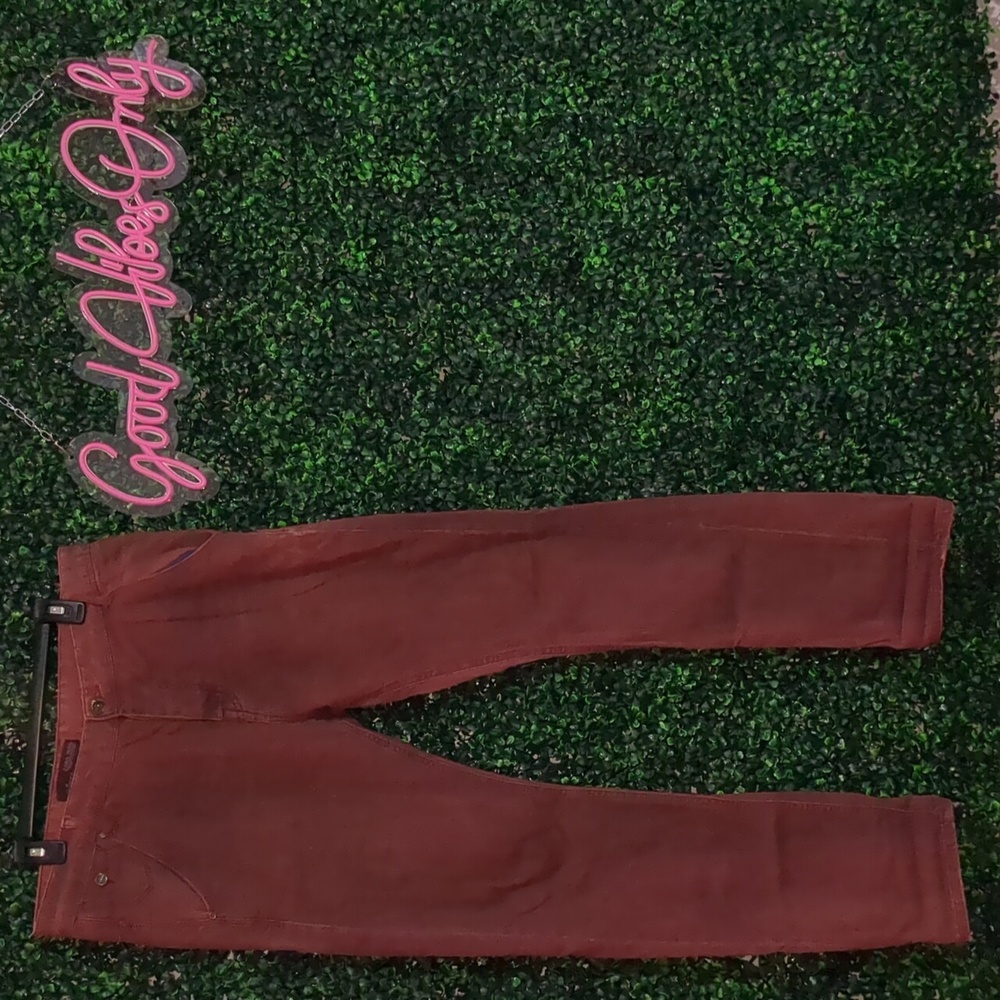 Zara Man Ox Blood Low rise Denim Jeans 32